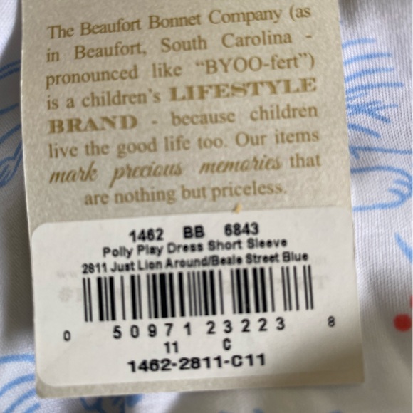 NWT! The Beaufort Bonnet Company Polly Play Dress: Just Lion Around, Size 11 - Picture 9 of 9